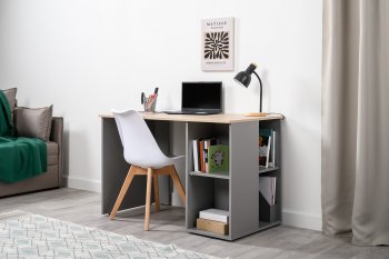 Стол письменный Лайт 12.163. серый (Моби) в Ирбите - irbit.mebel-e96.ru