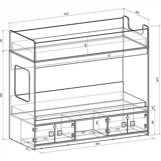 Двухъярусная кровать Легенда D605.3 (190*75) в Ирбите - irbit.mebel-e96.ru