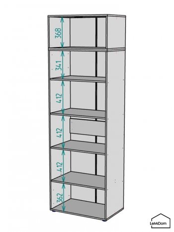 Шкаф с антресолью 800 мм Linnea MHR-2A-2 2450х800х510 (ДВ-М 11.1.25) в Ирбите - irbit.mebel-e96.ru