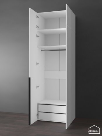 Шкаф с антресолью 800 мм Linnea MHR-2A-3 2450х800х510 (Белый-М 11.1.2) в Ирбите - irbit.mebel-e96.ru