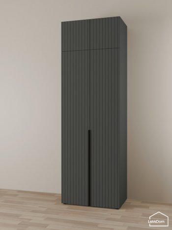Шкаф с антресолью 800 мм Linnea MHR-2A-3 2450х800х510 (Графит-М 11.1.25) в Ирбите - irbit.mebel-e96.ru