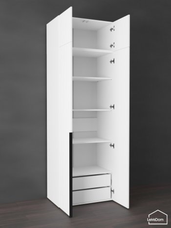 Шкаф с антресолью 800 мм Linnea MHR-2A-4 2450х800х510 (Белый-М 11.1.1) в Ирбите - irbit.mebel-e96.ru