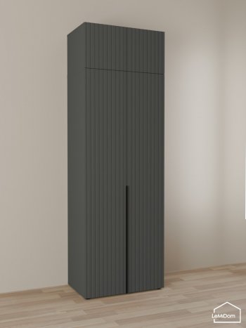 Шкаф с антресолью 800 мм Linnea MHR-2A-1 2450х800х510 (Графит-М 11.1.25) в Ирбите - irbit.mebel-e96.ru