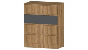 Комод 4 ящика Ленора вотан/Графит (Лин) в Ирбите - irbit.mebel-e96.ru