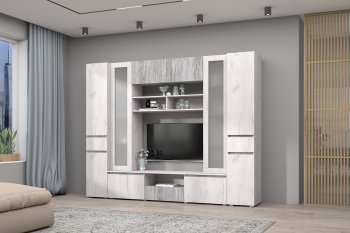 Стенка Лиана комп.3 артвуд (Зарон) в Ирбите - irbit.mebel-e96.ru