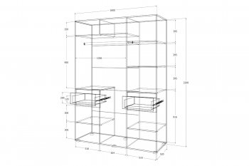 Шкаф 1600 мм Лиана графит (Зарон) в Ирбите - irbit.mebel-e96.ru