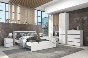 Спальный гарнитур Лиана графит, модульный (Зарон) в Ирбите - irbit.mebel-e96.ru