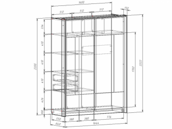 Шкаф-купе 1600 мм Либерти (Росток) в Ирбите - irbit.mebel-e96.ru