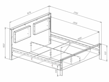 Кровать Либерти 1600/1800 мм с плитой 22 (Росток) в Ирбите - irbit.mebel-e96.ru