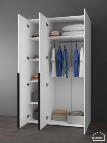 Шкаф Linnea MHR-3-1 2050х1200х510 (Белый-М 11.1.1) в Ирбите - irbit.mebel-e96.ru