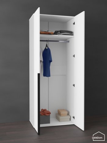 Шкаф Linnea MHR-2 2050х800х510 (Белый-М 11.1.1) в Ирбите - irbit.mebel-e96.ru