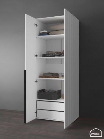 Шкаф Linnea MHR-2-4 2050х800х510 (Белый-М 11.1.1) в Ирбите - irbit.mebel-e96.ru