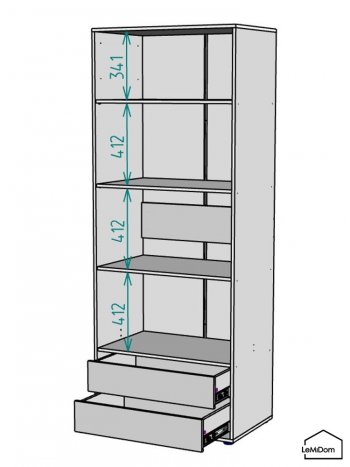Шкаф Linnea MHR-2-4 2050х800х510 (Белый-М 11.1.2) в Ирбите - irbit.mebel-e96.ru