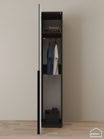 Шкаф Linnea MHR-1 2050х400х510 (Графит-М 11.1.25) в Ирбите - irbit.mebel-e96.ru