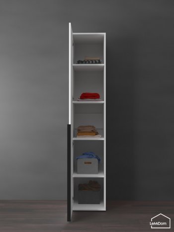 Шкаф Linnea MHR-1-2 2050х400х510 (Белый-М 11.1.2) в Ирбите - irbit.mebel-e96.ru