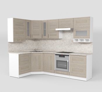 Кухонный гарнитур Лира гранд оптима 2600х1500 мм (Герда) в Ирбите - irbit.mebel-e96.ru