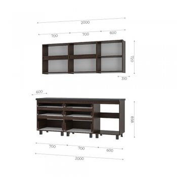 Кухонный гарнитур Лофт 2000 мм (БТС) в Ирбите - irbit.mebel-e96.ru