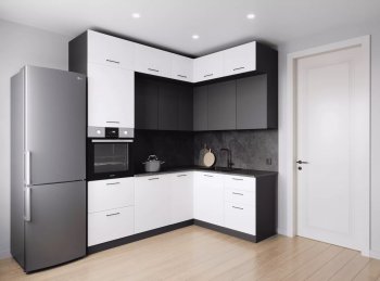 Кухонный гарнитур угловой Лофт 2200*1700 мм (Санвут) в Ирбите - irbit.mebel-e96.ru