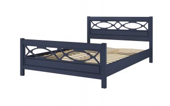 Кровать из массива Лоренса Темный лазурный (БМ) в Ирбите - irbit.mebel-e96.ru