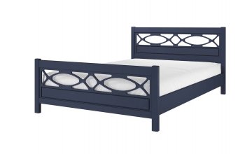 Кровать из массива Лоренса Темный лазурный (БМ) в Ирбите - irbit.mebel-e96.ru