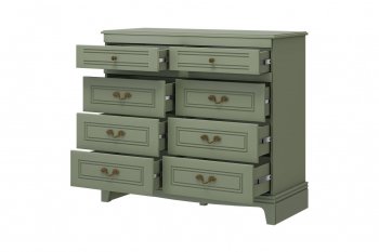 Комод 8 ящиков Лорето, зеленый самшит (БМ) в Ирбите - irbit.mebel-e96.ru