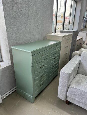 Комод 8 ящиков Лорето, зеленый самшит (БМ) в Ирбите - irbit.mebel-e96.ru