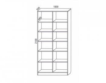 Шкаф распашной 1000 мм М6-2.4 Б+Б 100 (М6) в Ирбите - irbit.mebel-e96.ru