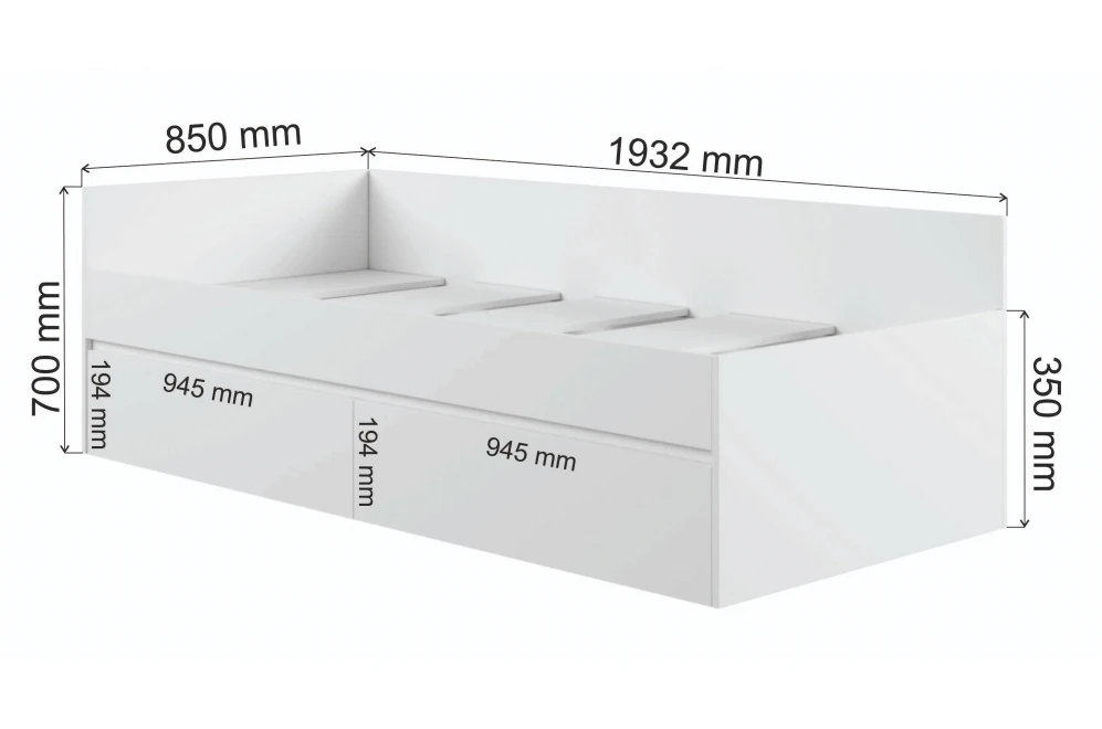 Кровать-софа Мадера белый (Альбина) в Ирбите - irbit.mebel-e96.ru