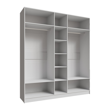 Шкаф Мадрид 2000 мм с зеркалом, белый (Текс) в Ирбите - irbit.mebel-e96.ru