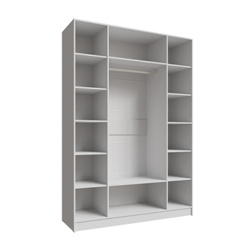 Шкаф Мадрид 1600 мм без зеркала белый (Текс) в Ирбите - irbit.mebel-e96.ru