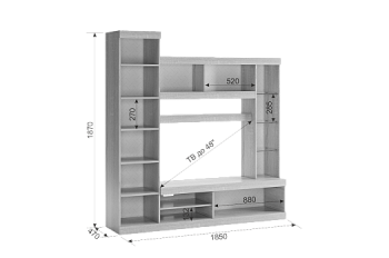 Мини-стенка Макси Компоновка №1 (2450) в Ирбите - irbit.mebel-e96.ru