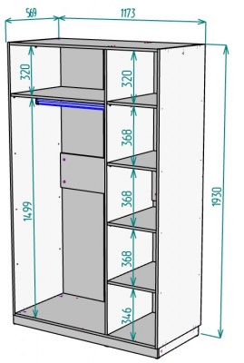 Шкаф 1200 мм Мальта light H289 (ДСС) в Ирбите - irbit.mebel-e96.ru