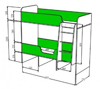 Двухъярусная кровать Малыш Двойняшка (Ярофф) в Ирбите - irbit.mebel-e96.ru