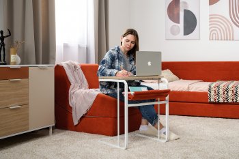 Стол журнальный Марвэл 12.122 белый (Моби) в Ирбите - irbit.mebel-e96.ru