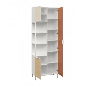 Шкаф комбинированный Марвэл 13.22 бел (Моби) в Ирбите - irbit.mebel-e96.ru