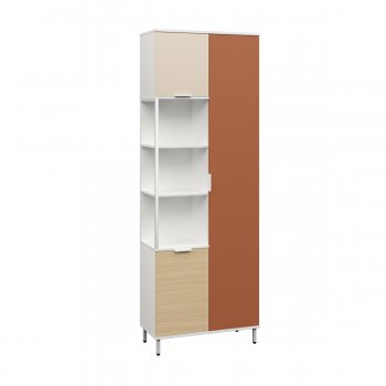 Шкаф комбинированный Марвэл 13.22 бел (Моби) в Ирбите - irbit.mebel-e96.ru
