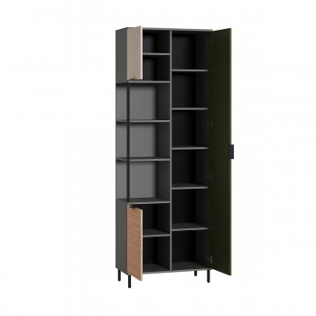 Шкаф комбинированный Марвэл 13.22 сер (Моби) в Ирбите - irbit.mebel-e96.ru