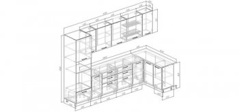Угловой кухонный гарнитур Меренга 3200*1400 мм, МДФ Sanvut в Ирбите - irbit.mebel-e96.ru