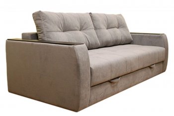 Диван Милан 3, НПБ, ткань Монако 06 (серый) (Хит Диван) в Ирбите - irbit.mebel-e96.ru