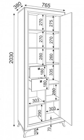 Библиотека Саванна М21 (Риннер) в Ирбите - irbit.mebel-e96.ru