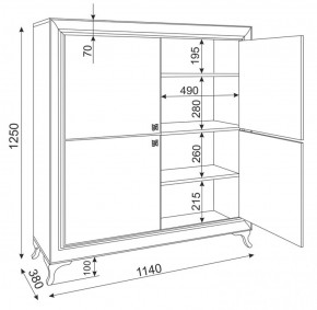 Комод распашной Саванна М24 (Риннер) в Ирбите - irbit.mebel-e96.ru