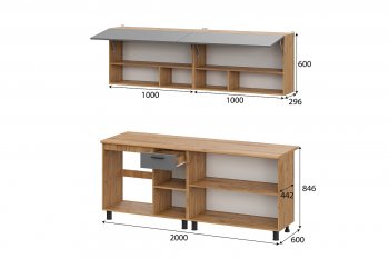 Кухонный гарнитур Монако 2000 мм графит (СВ) в Ирбите - irbit.mebel-e96.ru