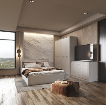 Спальный гарнитур Монако Кашемир (модульный) (БТС) в Ирбите - irbit.mebel-e96.ru