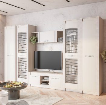 Стенка Монако Кашемир комп.4 (модульная) (БТС) в Ирбите - irbit.mebel-e96.ru