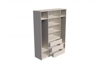 Шкаф распашной Мори 1600 мм сатин (ДСВ) в Ирбите - irbit.mebel-e96.ru