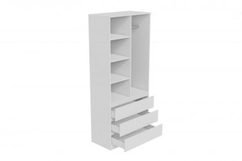Шкаф 900 мм Мори 900.2 белый высота 2100 мм (ДСВ) в Ирбите - irbit.mebel-e96.ru