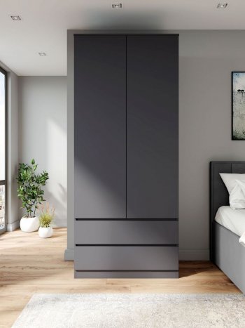 Шкаф 900 мм Мори 900.2 графит высота 2100 мм (ДСВ) в Ирбите - irbit.mebel-e96.ru