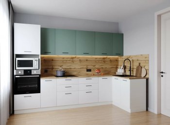 Угловой кухонный гарнитур Муссон 3200*1400 мм (Санвут) в Ирбите - irbit.mebel-e96.ru