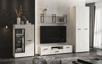 Стенка Нэнси new крафт белый (Миф) в Ирбите - irbit.mebel-e96.ru