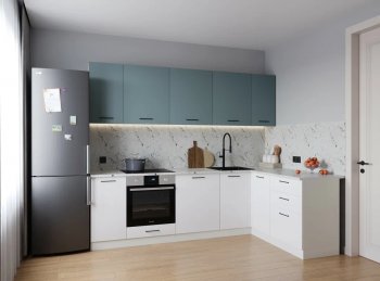 Кухонный гарнитур угловой Ниагара МДФ/ЛДСП 2600*1600 мм (Санвут) в Ирбите - irbit.mebel-e96.ru